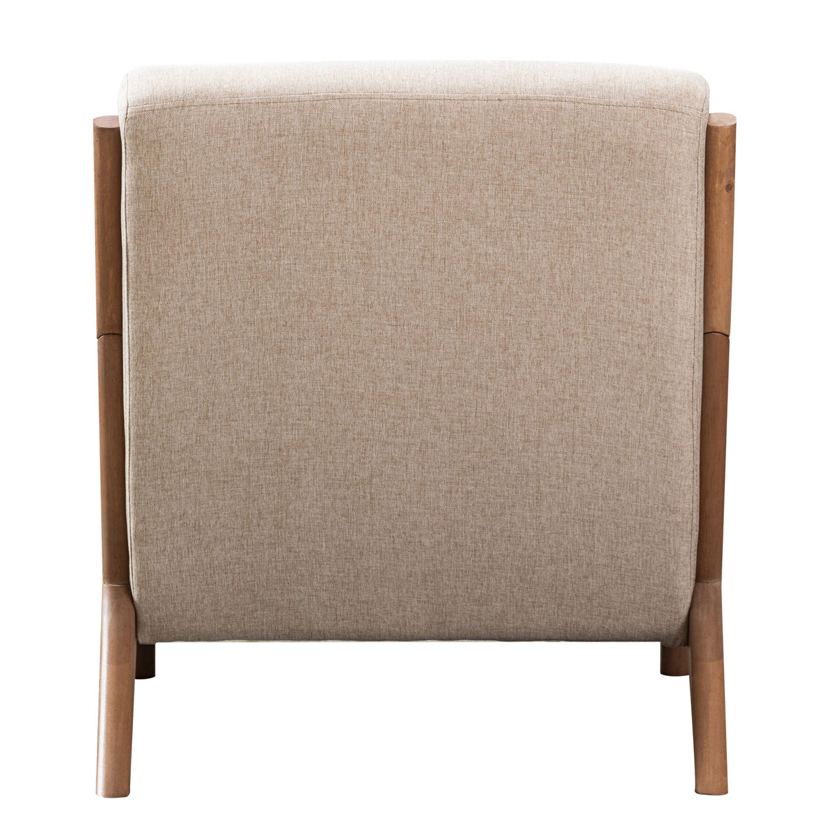 Hertford 26" Wide Mid Century Upholstered Solid Wood Accent Chair with an Extra Pillow